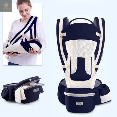 Ergonomic Baby Carrier Infant Baby Hipseat Carrier 3 In 1 Front Facing Ergonomic Kangaroo Baby Wrap Sling - RAGIMA Emporium