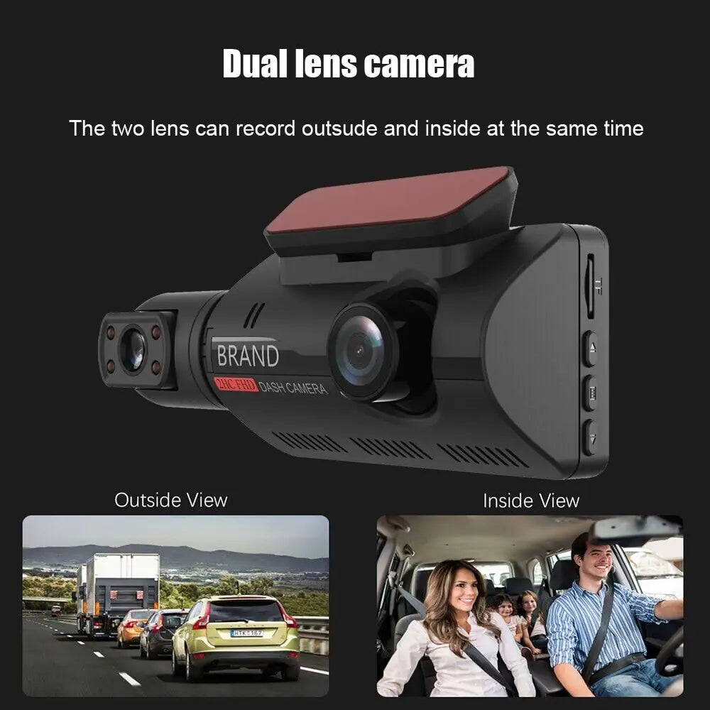 1080P Dual Lens Car DVR Dash Cam Video Recorder G-Sensor Front And Inside Camera - RAGIMA Emporium