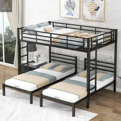 Full Over Twin Twin Size Bunk Bed With Built-in Shelf - RAGIMA Emporium