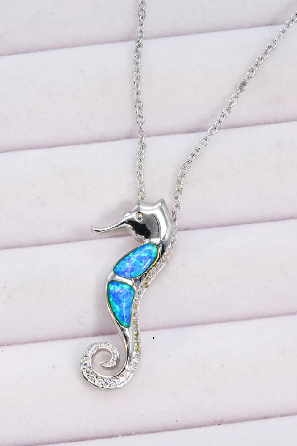 Opal Seahorse 925 Sterling Silver Necklace - RAGIMA Emporium