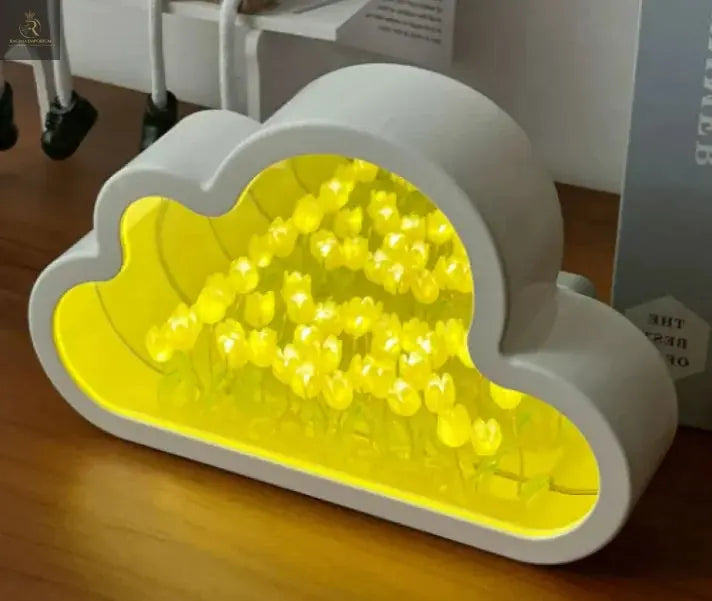 Handmade DIY Cloud Tulip Mirror Small Night Light - RAGIMA Emporium