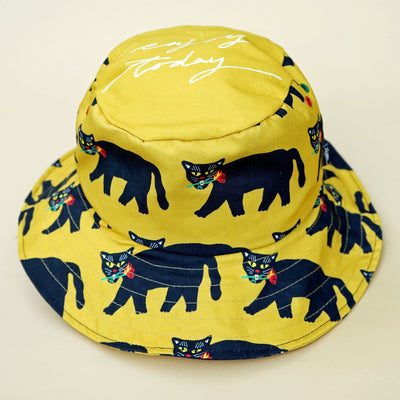 Fire Panther Yellow Wide Bucket Hat - RAGIMA Emporium