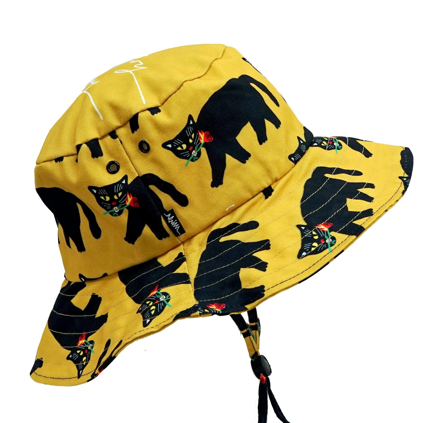 Fire Panther Yellow Wide Bucket Hat - RAGIMA Emporium