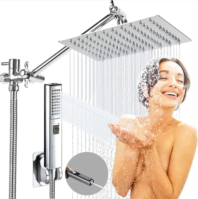 Stainless Steel Pressurized Shower Head Set - RAGIMA Emporium