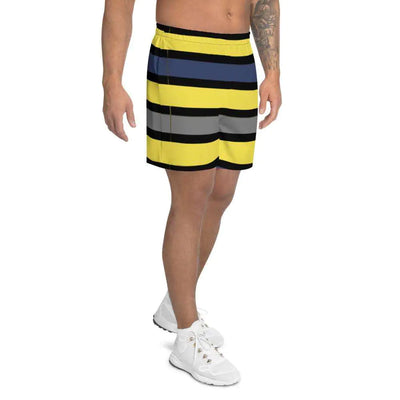 Men's Tropical Dark Blues/Yellow Long Shorts - RAGIMA Emporium