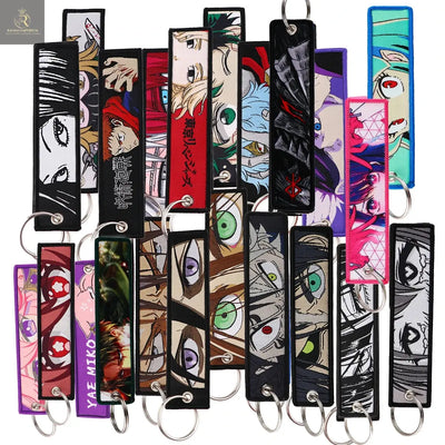 Japanese Anime Cool Embroidery Key Fobs Key Tag Motorcycles Cars AliExpress