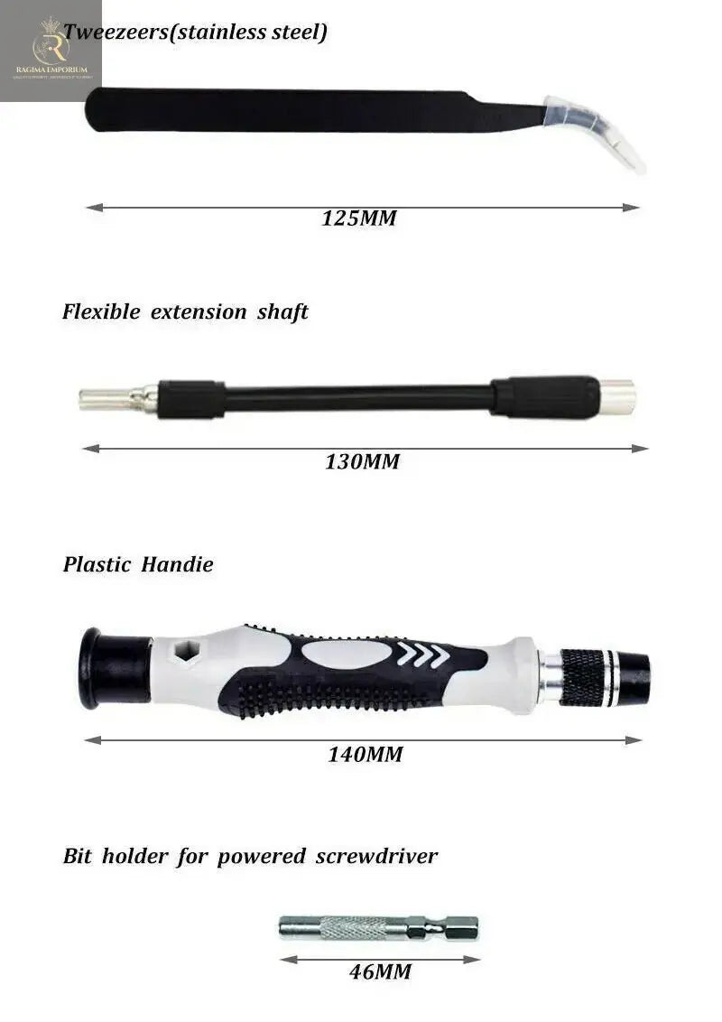 Magnetic Screwdriver Bit Set For iPhone Macbook Tool Kit Set Repair Watch 117PCS - RAGIMA Emporium