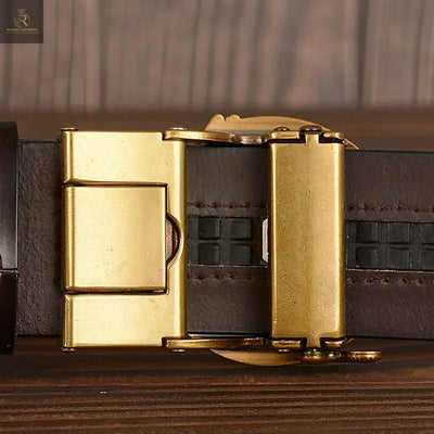 Men's Cowhide Faucet Automatic Buckle Belt - RAGIMA Emporium