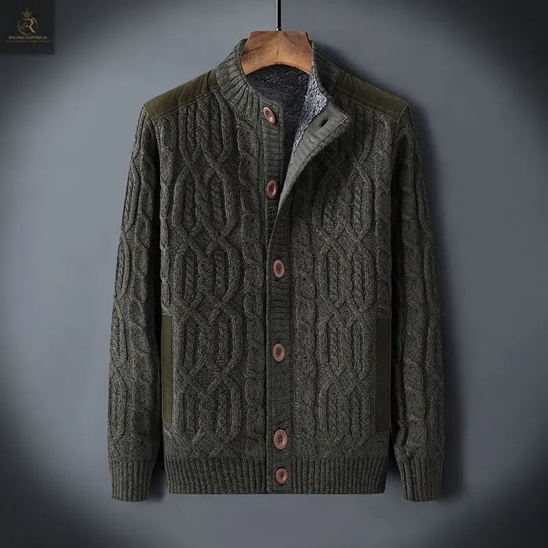 Men's Fleece-lined Thickened Sweater Autumn And Winter - RAGIMA Emporium