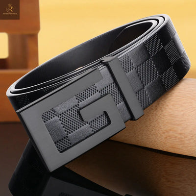 Men's Leather Fashionable Copper Buckle Belt - RAGIMA Emporium