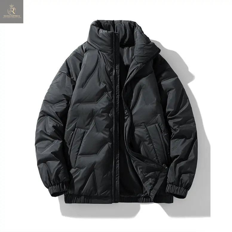 Mens High Collar Quilted Jacket - RAGIMA Emporium