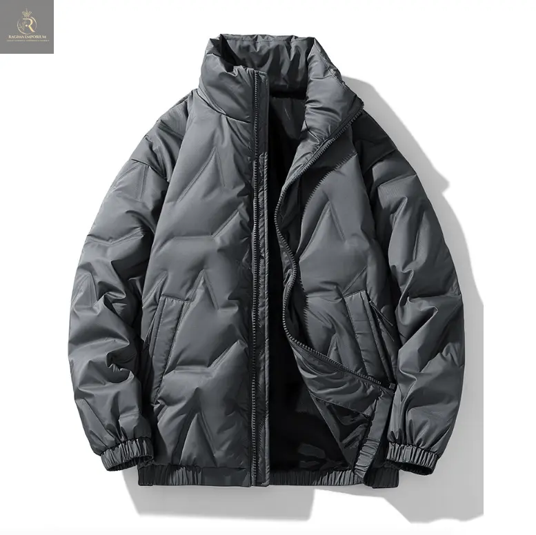 Mens High Collar Quilted Jacket - RAGIMA Emporium