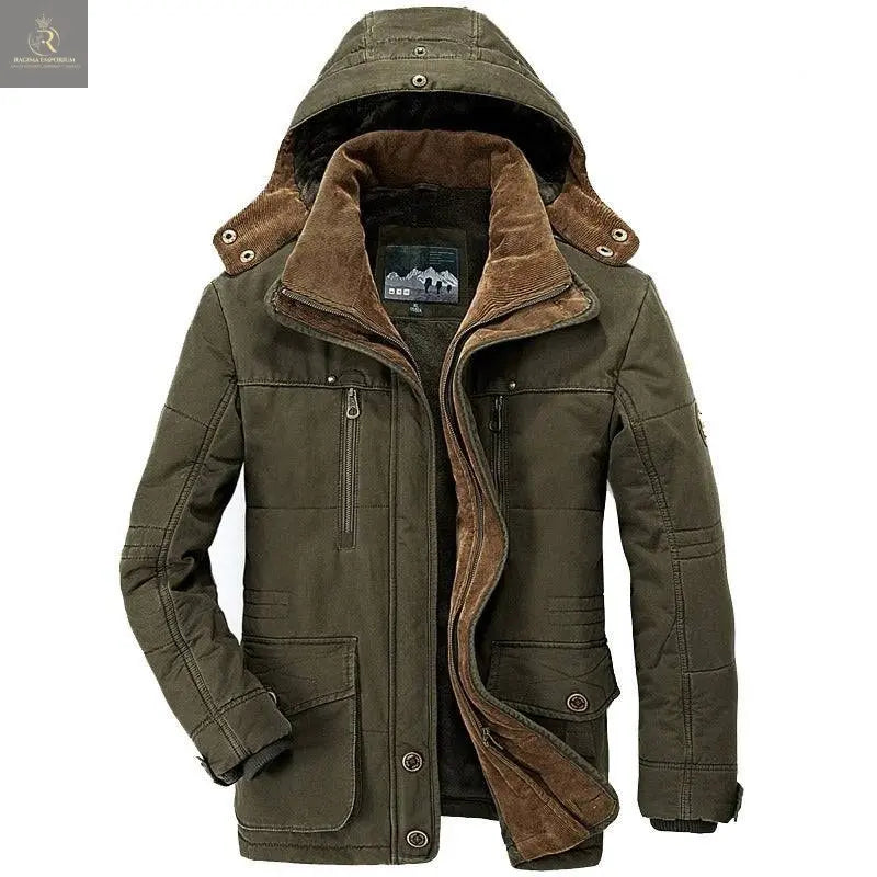 Mens Hooded Winter Parka Coat with Inner Fleece - RAGIMA Emporium