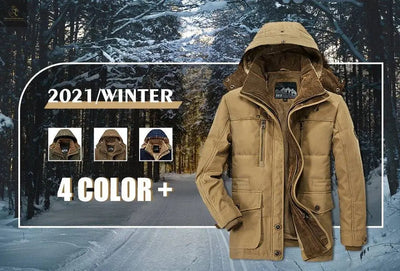 Mens Hooded Winter Parka Coat with Inner Fleece - RAGIMA Emporium