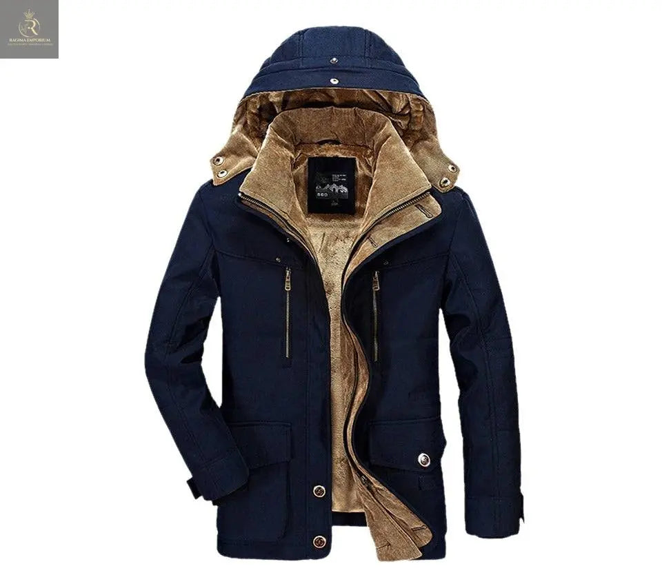 Mens Hooded Winter Parka Coat with Inner Fleece - RAGIMA Emporium