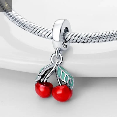 New 925 Silver Color Strawberry Cherry Fruit Series Charms Beads Fit - RAGIMA Emporium