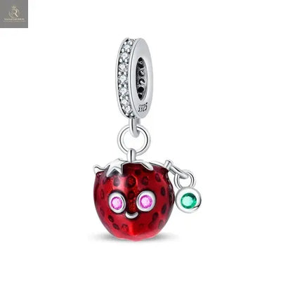 New 925 Silver Color Strawberry Cherry Fruit Series Charms Beads Fit - RAGIMA Emporium