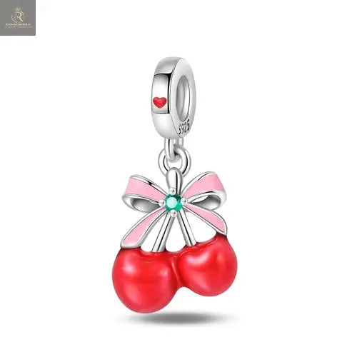 New 925 Silver Color Strawberry Cherry Fruit Series Charms Beads Fit - RAGIMA Emporium