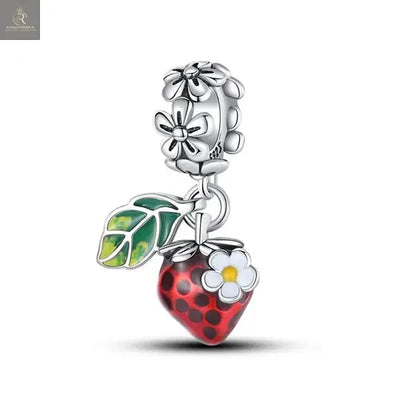 New 925 Silver Color Strawberry Cherry Fruit Series Charms Beads Fit - RAGIMA Emporium