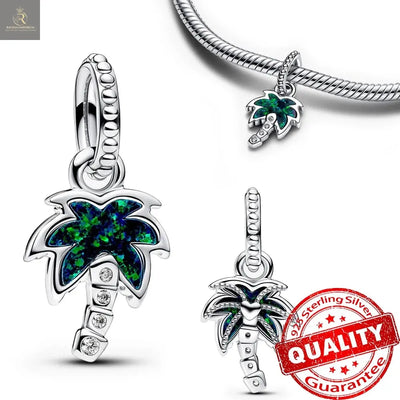 New Arrivals 925 Sterling Silver Green Monstera Leaves Climbing Frog - RAGIMA Emporium