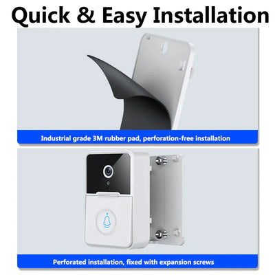 Wireless Security Smart WiFi Doorbell Intercom Video Camera Door Ring Bell Chime - RAGIMA Emporium