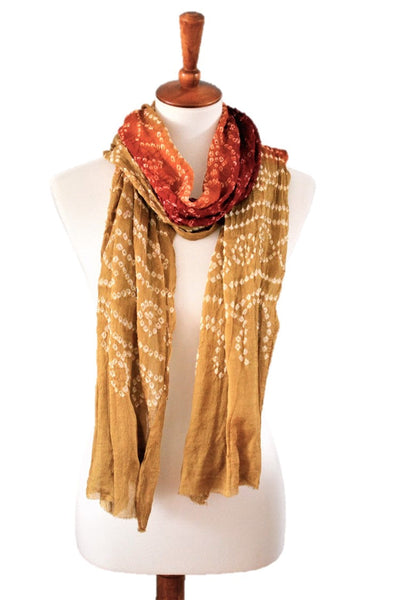 OMSutra Tie-dye designer fashion Silk Scarves - RAGIMA Emporium