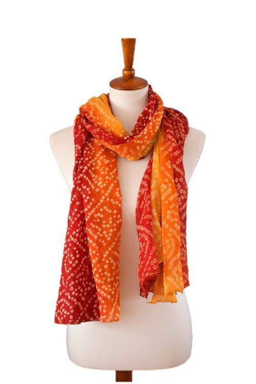 OMSutra Tie-dye designer fashion Silk Scarves - RAGIMA Emporium