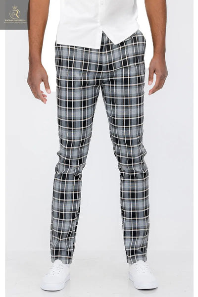 Plaid Slim Fit Trouser Pants - RAGIMA Emporium