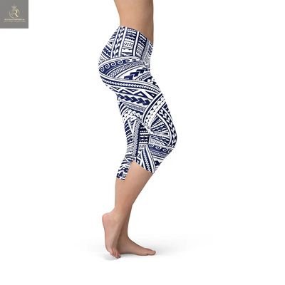 Polynesian Maori Tattoo Capri Leggings - RAGIMA Emporium