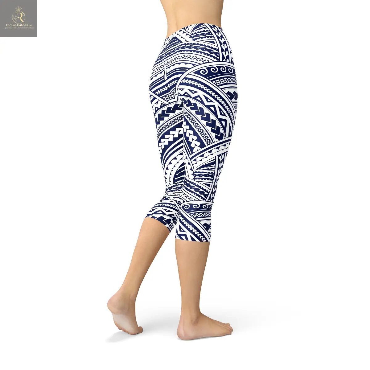 Polynesian Maori Tattoo Capri Leggings - RAGIMA Emporium