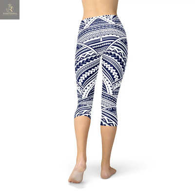 Polynesian Maori Tattoo Capri Leggings - RAGIMA Emporium