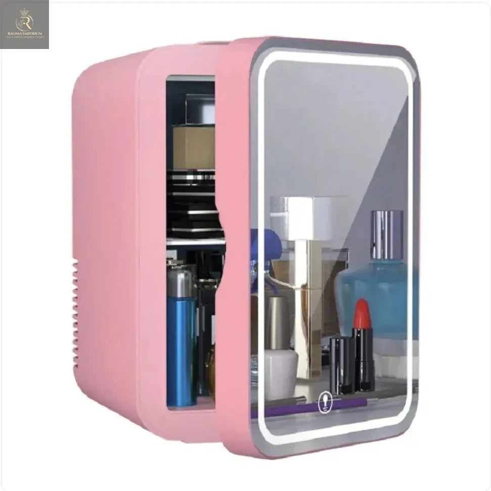 Portable Mini Beauty Fridge with Mirror, 110V - RAGIMA Emporium