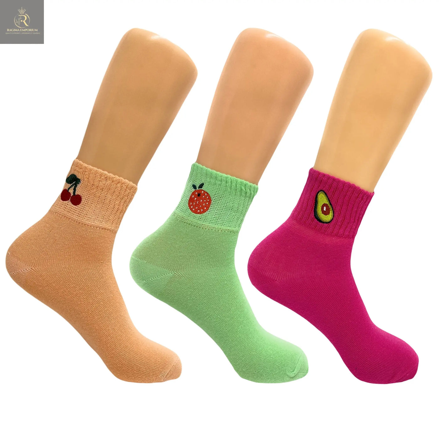 Premium Cotton Ankle Socks for Women Breathable Casual Socks 3 Pairs - RAGIMA Emporium