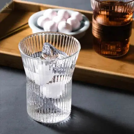 Premium High-Borosilicate Glass Vertical Grain Drinkware - RAGIMA Emporium