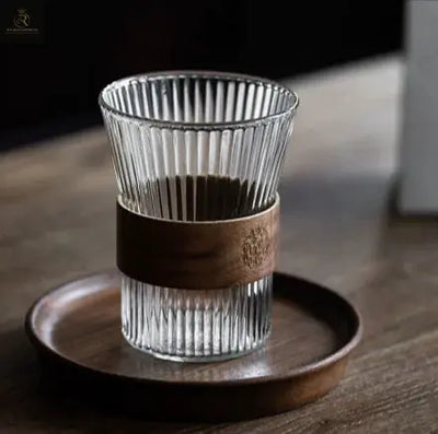 Premium High-Borosilicate Glass Vertical Grain Drinkware - RAGIMA Emporium