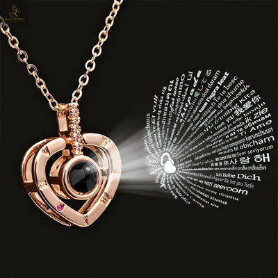 Projection Necklace 100 Languages I Love You Pendant Necklaces For - RAGIMA Emporium