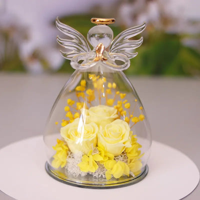 Eternal Rose Gift Box – Angel Glass Cover Decor - RAGIMA Emporium