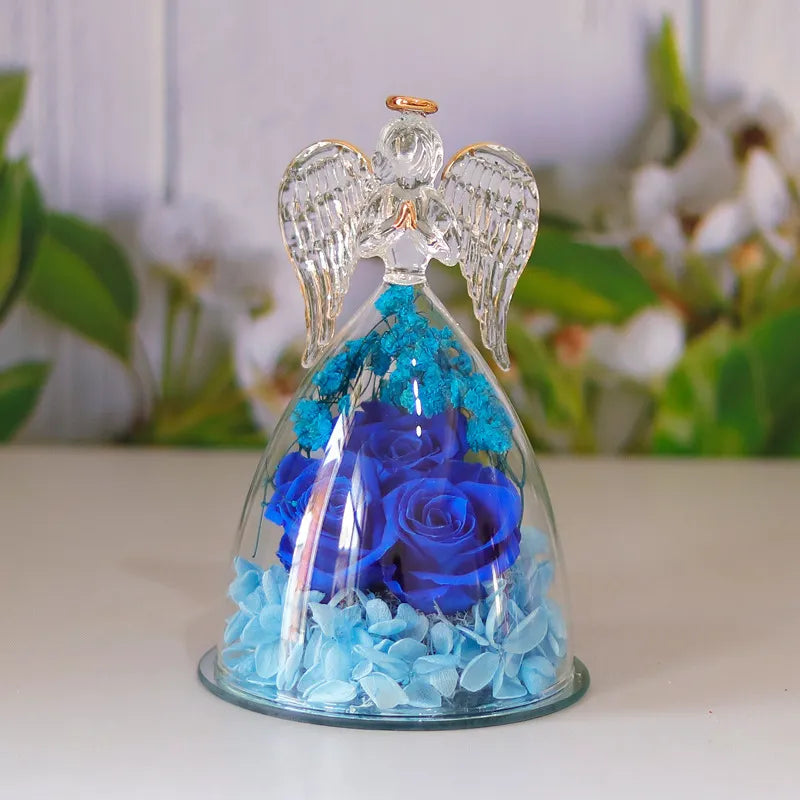 Eternal Rose Gift Box – Angel Glass Cover Decor - RAGIMA Emporium