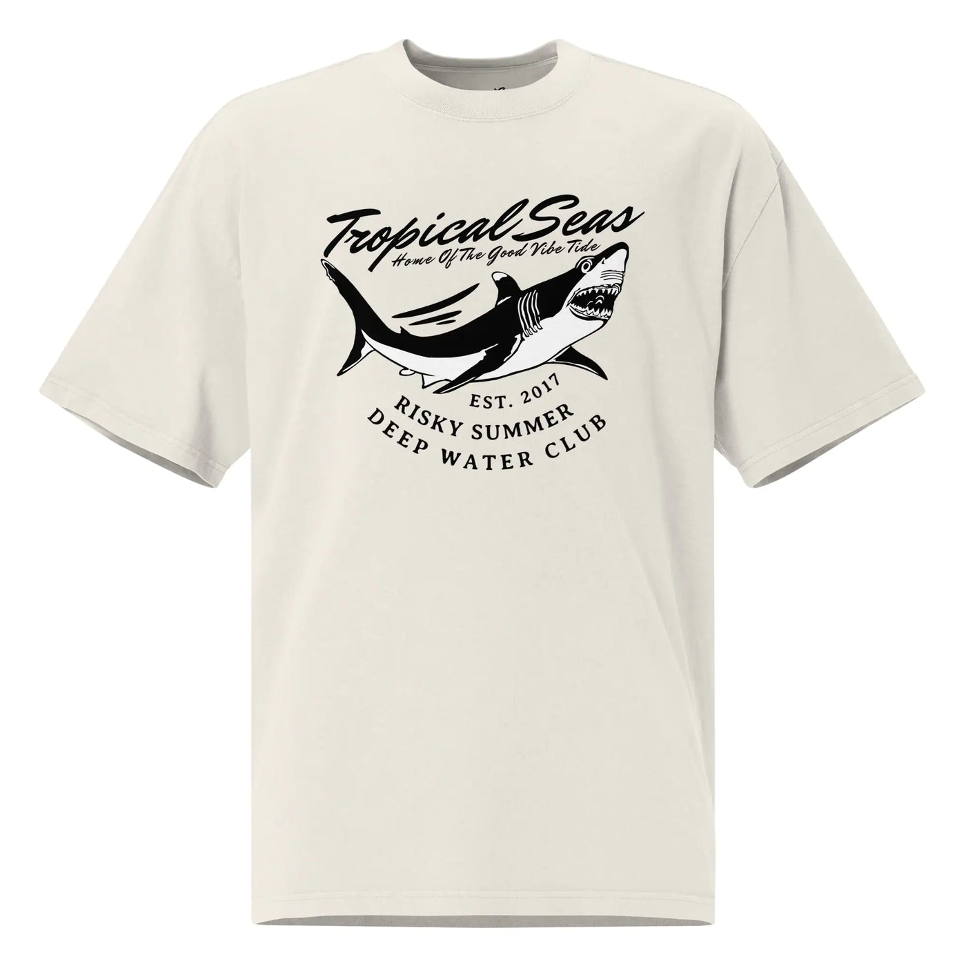 Oversized Sharky Deep Water Club faded t-shirt - RAGIMA Emporium