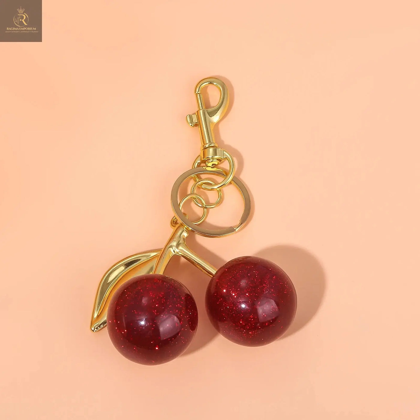 Red Cherry Bag Charm Keychain Exquisite Elegant Small Fresh Cherry Y2K - RAGIMA Emporium