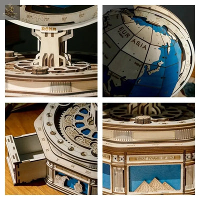 Robotime Globe Earth 567pcs 3D Wooden Puzzle Games Ocean Map Ball Assemble Model Toys Xms Gift for Children Boys Dropshipping - RAGIMA Emporium