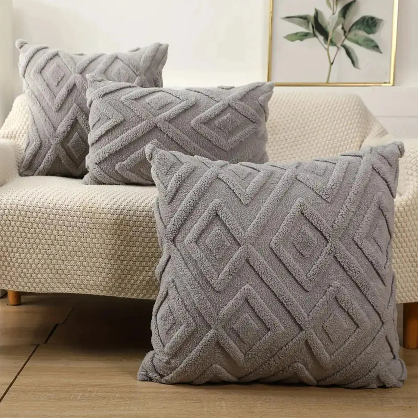 Decorative  Faux Wool Patterned Cushion Cover - RAGIMA Emporium