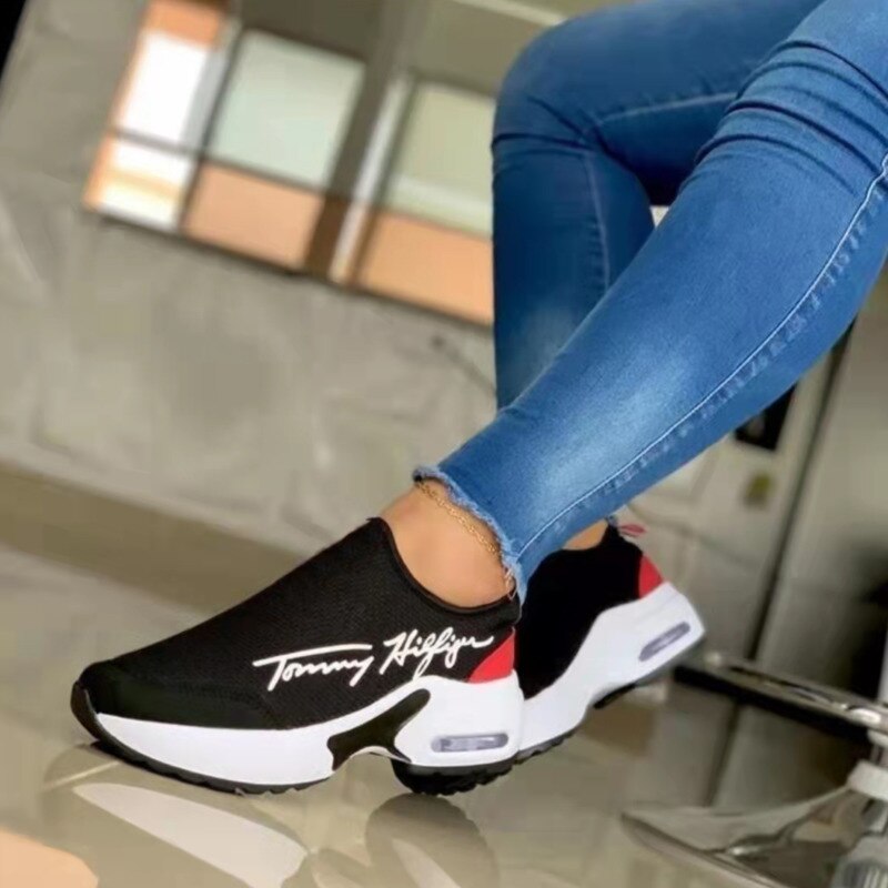 Casual Breathable Wedges Ladies Walking Sneakers Flat Women Shoes - RAGIMA Emporium