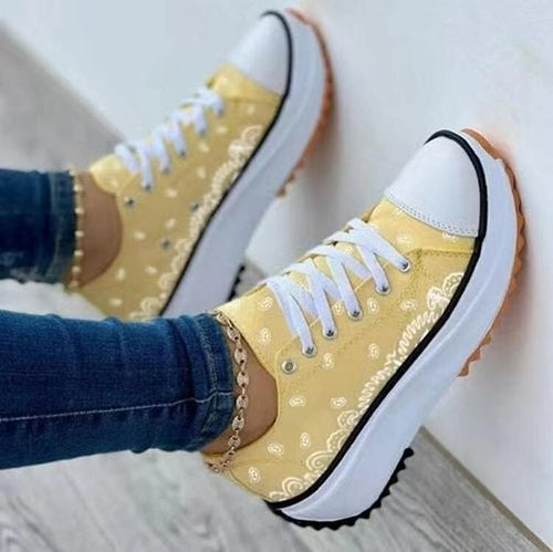 2022 Pattern Canvas Women Sneakers Casual Sport Shoes - RAGIMA Emporium