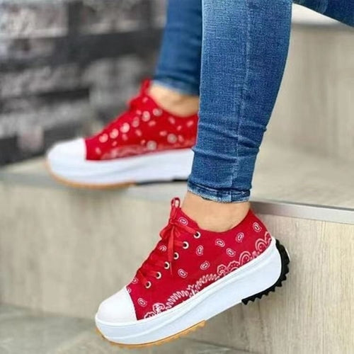 2022 Pattern Canvas Women Sneakers Casual Sport Shoes - RAGIMA Emporium