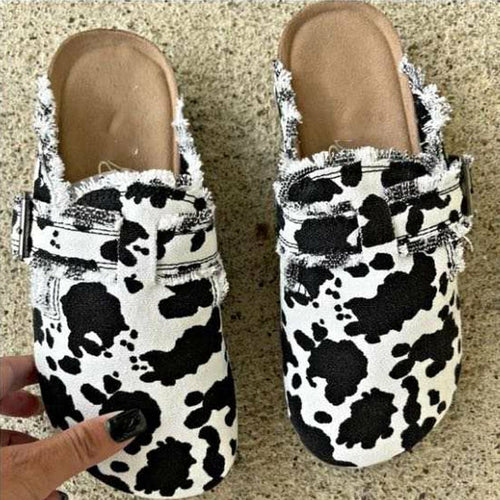 Flat Heel Round Toe Canvas Loafer Women's Vintage Clogs - RAGIMA Emporium