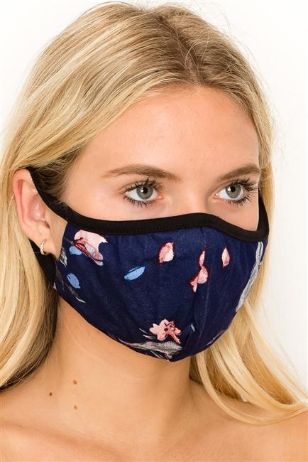 FASHION MASK SW545-MASK101-FL22-floral double layer contoured face - RAGIMA Emporium