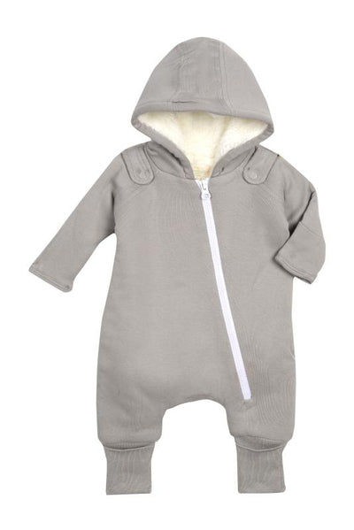 Smart Cuddly Jumpsuit + Bib - Gray - RAGIMA Emporium