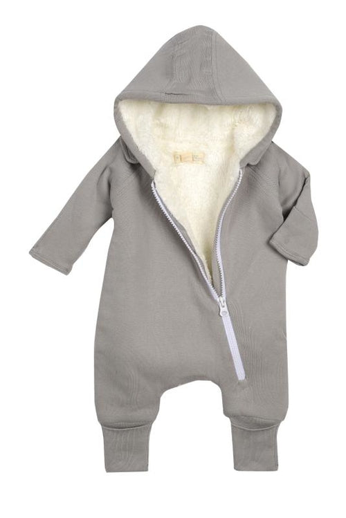 Smart Cuddly Jumpsuit + Bib - Gray - RAGIMA Emporium