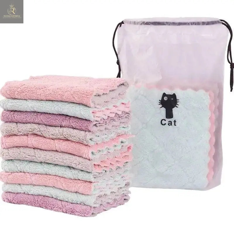 Set Of 10 Microfiber Cleaning Towels - RAGIMA Emporium